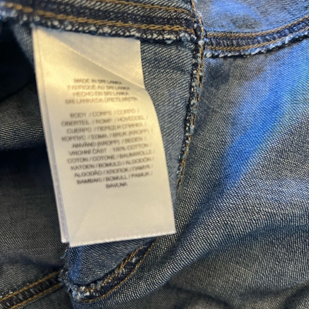 Ralph Lauren Black Label LAUREN Women's Belted Denim Button Down.  Shirtdress - Picture 9 of 9